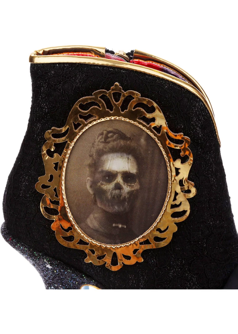 New In Irregular Choice Halloween Ghostly Waltz Boots Black