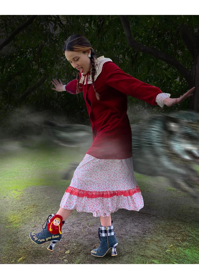 Irregular Choice Little Red 70's Boots Black