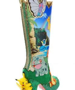 Irregular Choice Pokémon Pokemon Beach Day Boots Blue New In