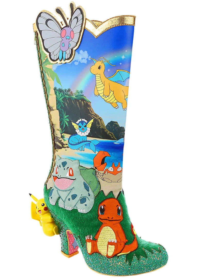 Irregular Choice Pokémon Pokemon Beach Day Boots Blue New In