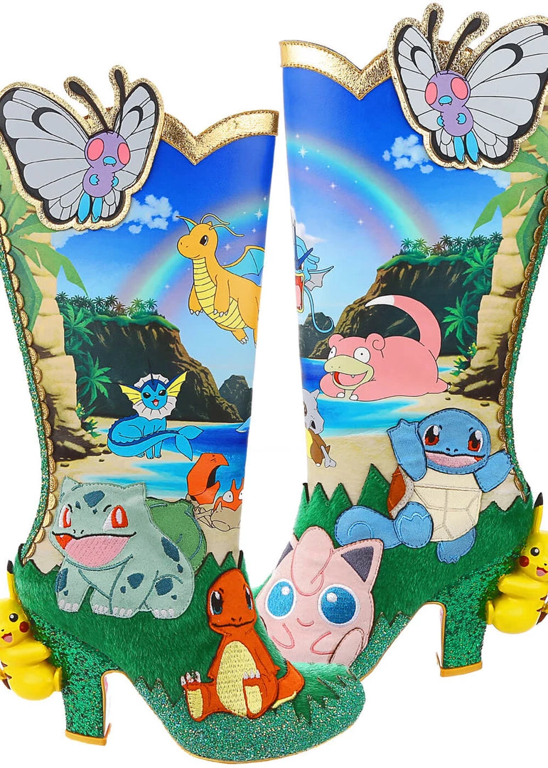 Irregular Choice Pokémon Pokemon Beach Day Boots Blue New In