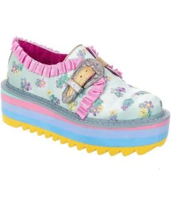 Irregular Choice So Refreshing Kawaii Shoes Pale Blue New In