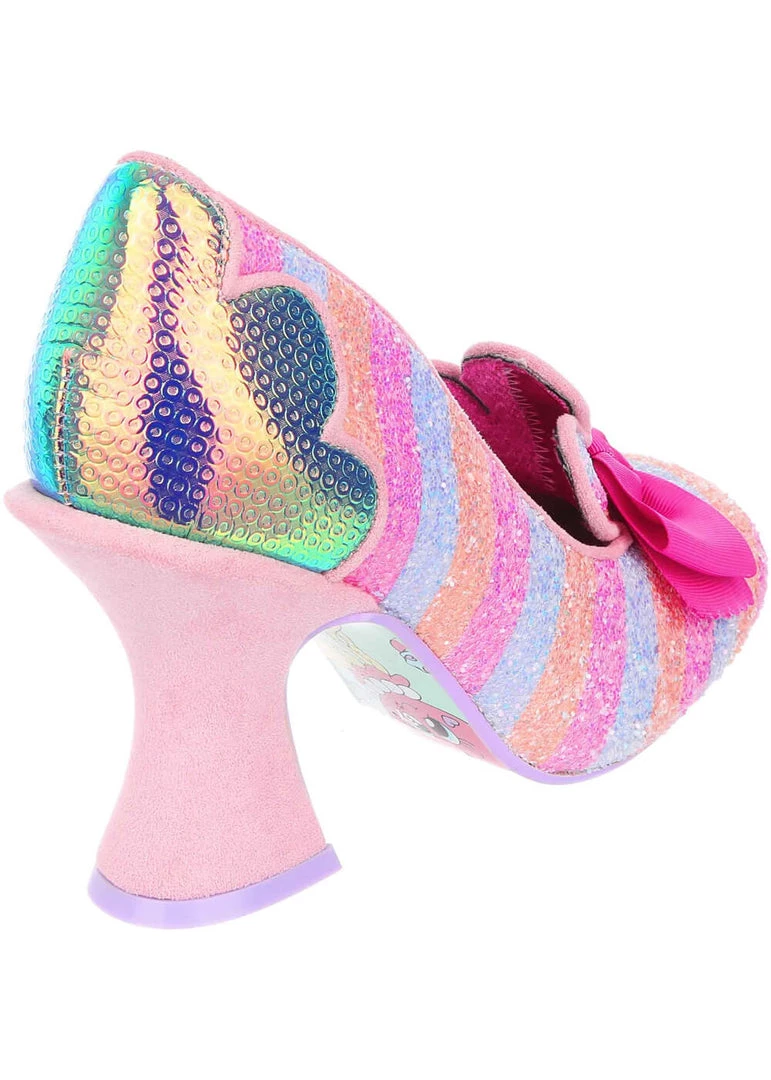 New In Irregular Choice Fleur De Lis 70's Pumps Pink