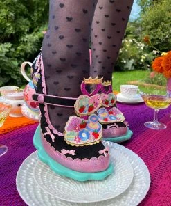 Irregular Choice Afternoon Treat Teapot Pumps Black