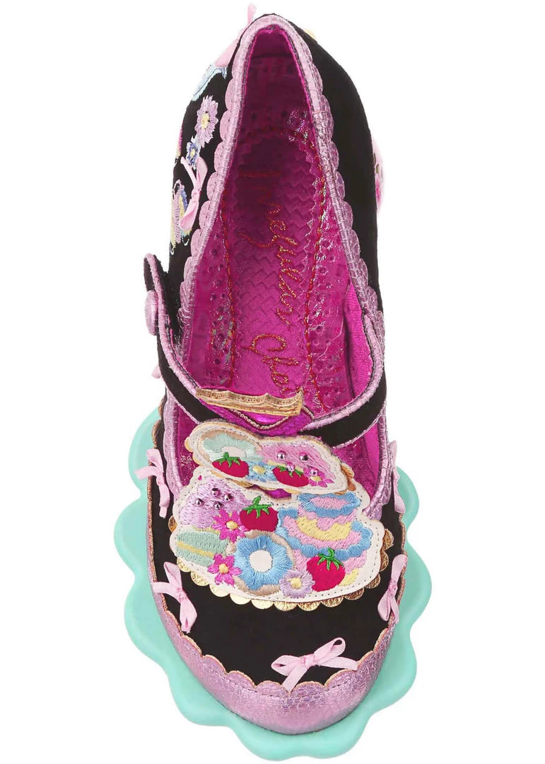 Irregular Choice Afternoon Treat Teapot Pumps Black