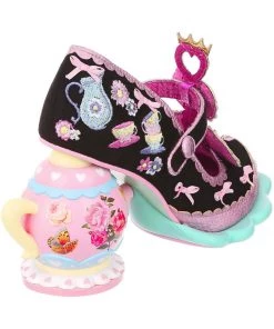 Irregular Choice Afternoon Treat Teapot Pumps Black