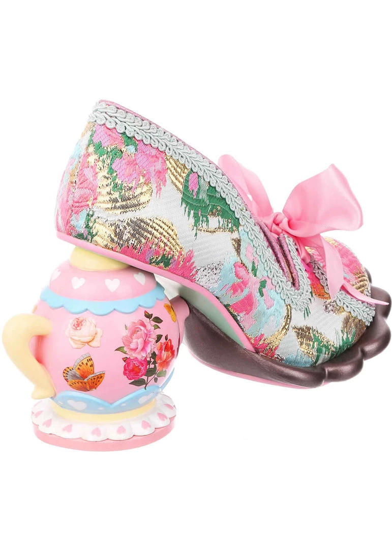 Irregular Choice Elevenses Teapot Pumps In Pink