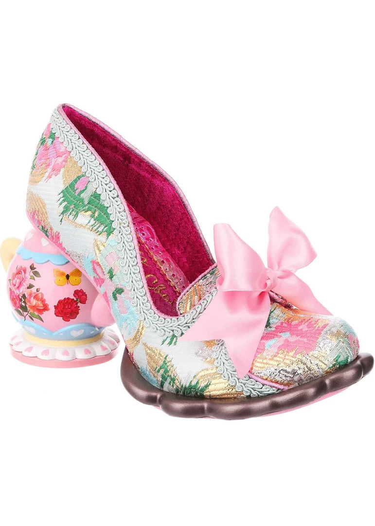 Irregular Choice Elevenses Teapot Pumps In Pink