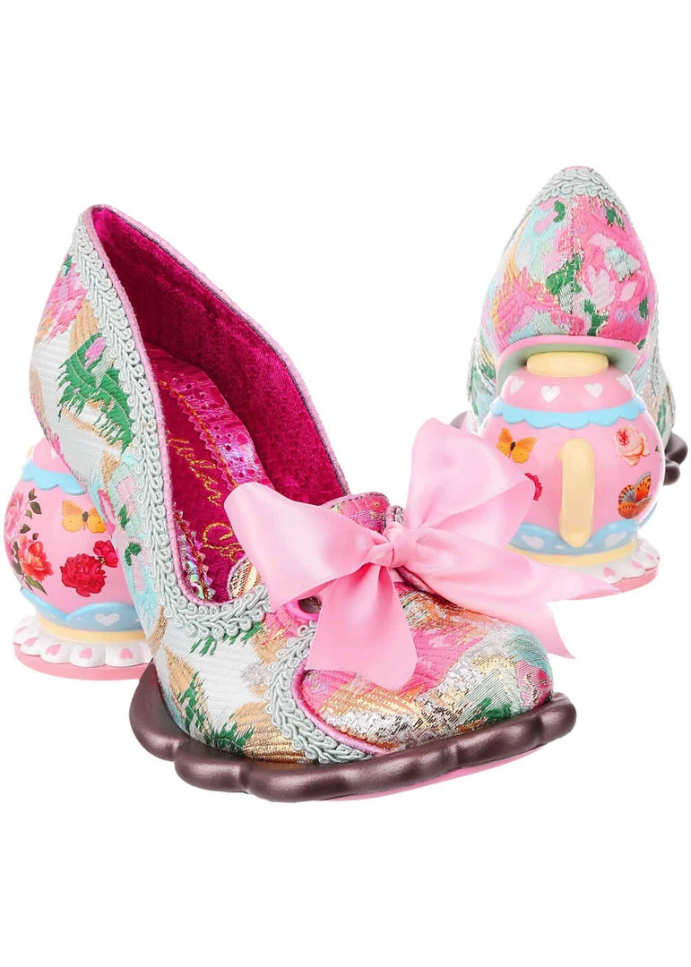Irregular Choice Elevenses Teapot Pumps In Pink