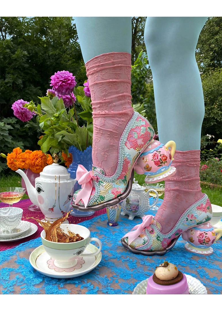Irregular Choice Elevenses Teapot Pumps In Pink