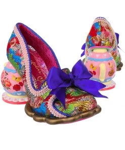 New In Irregular Choice Elevenses Teapot Pumps Blue
