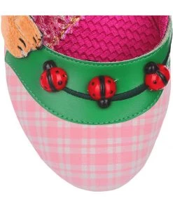 Irregular Choice Good Seed Bunny Ladybug Pumps Peach New In