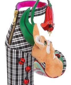 New In Irregular Choice Good Seed Ladybug Bunny Pumps Black