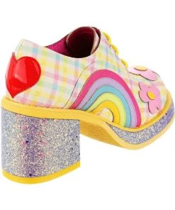 Irregular Choice Rainbows And Love 60's Platform Pumps Pastels