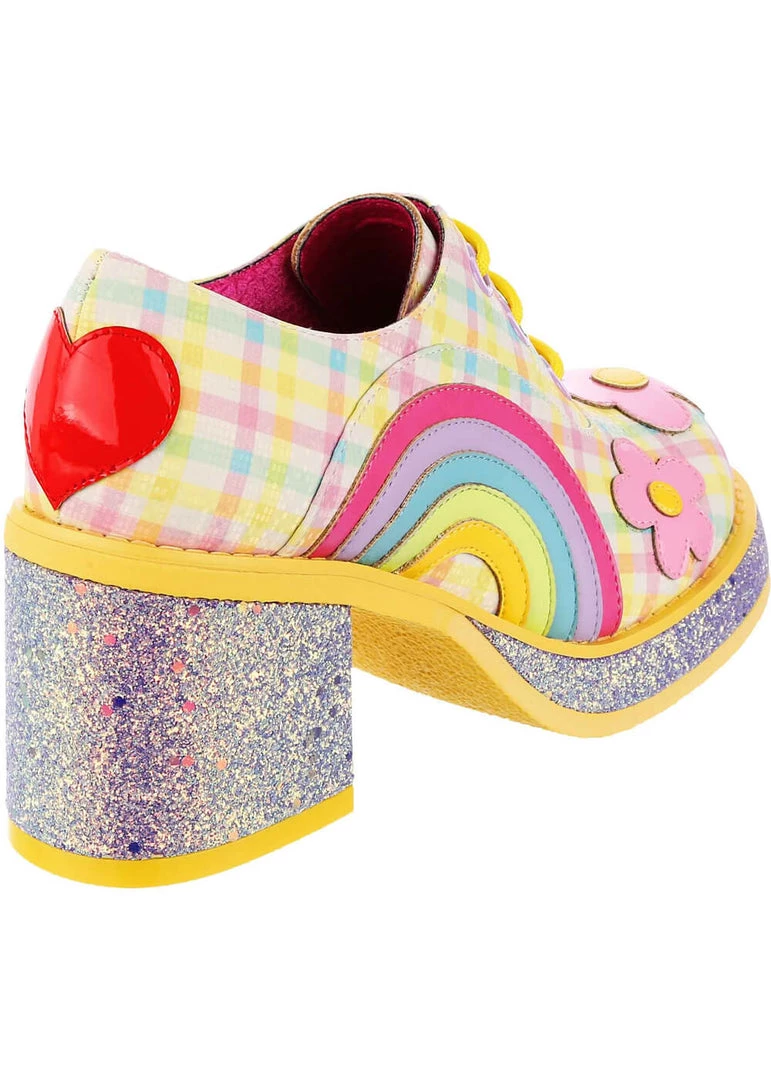 Irregular Choice Rainbows And Love 60's Platform Pumps Pastels
