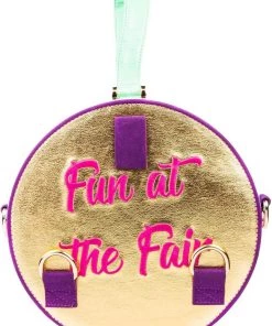 New In Irregular Choice Wonder Wheel Bag Gold Purple