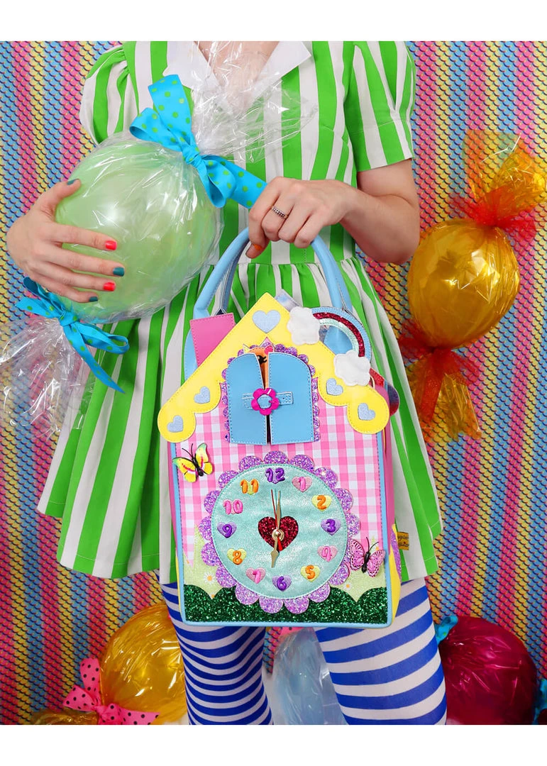 Irregular Choice Dream Time Clock Bag Pink