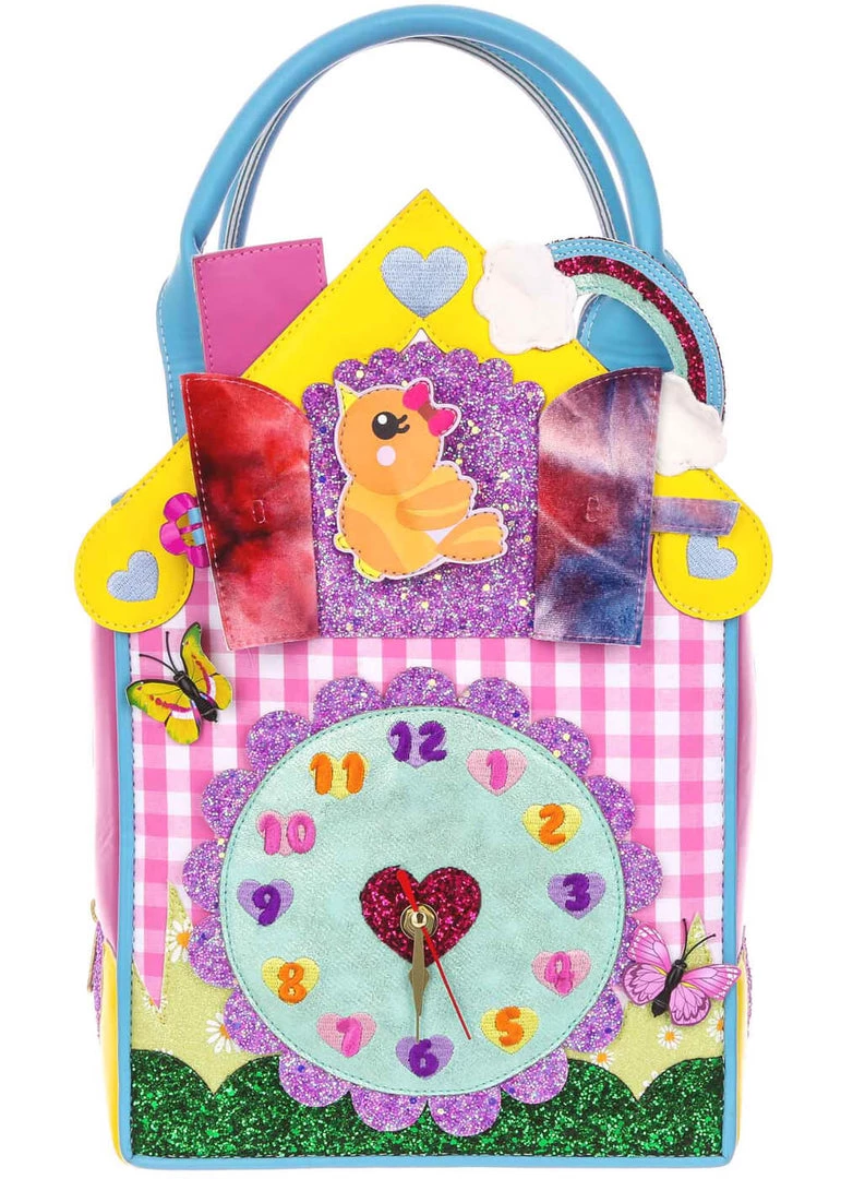 Irregular Choice Dream Time Clock Bag Pink