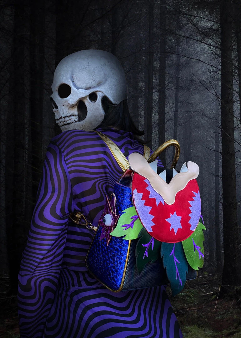 New In Irregular Choice Halloween Biting Blossom Backpack Petrol