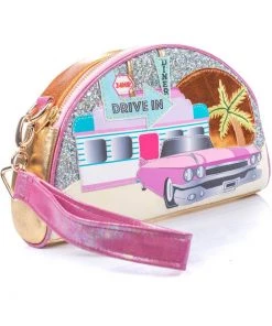 New In Irregular Choice Miami Slice 50's Bag Pink
