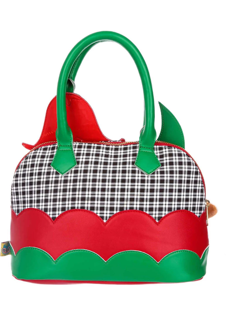 New In Irregular Choice Garden Unwind Bunny Bag Red Green