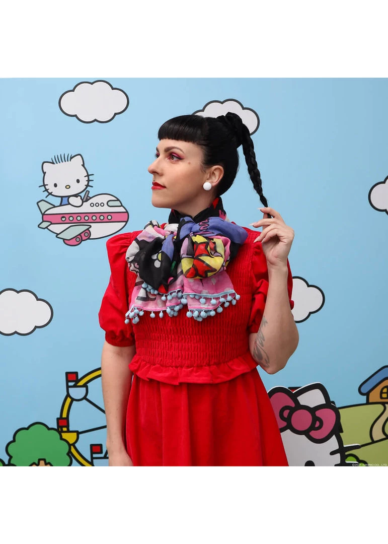 New In Irregular Choice X Hello Kitty Scarf Pink