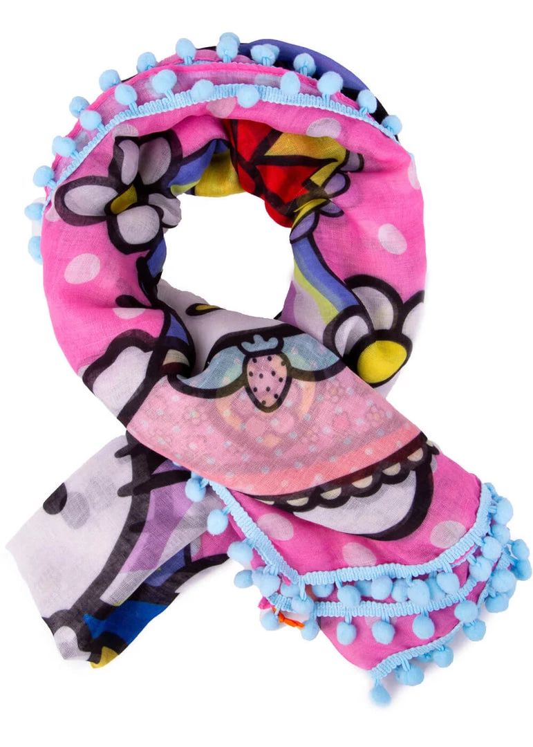 New In Irregular Choice X Hello Kitty Scarf Pink
