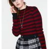 Jawbreaker Menace Stripe Sweater Red Black