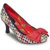 Joe Browns Couture Diva Stawberry Gingham 50's Pumps Blue New In