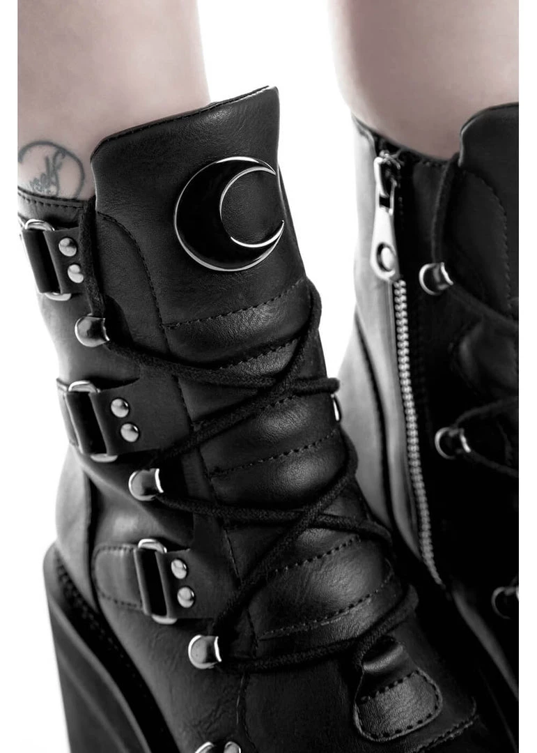Killstar Broom Rider Moon Boots Black New In