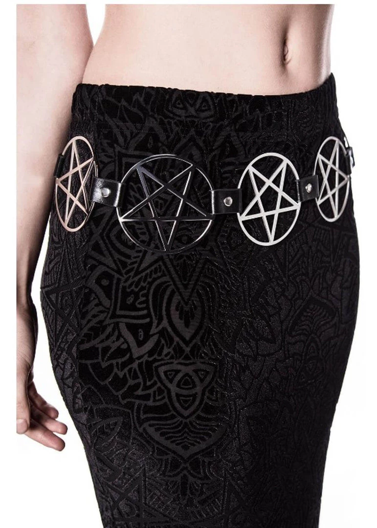 Killstar Pentagram Belt Silver New In