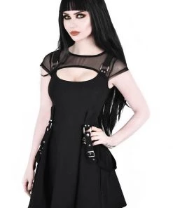 New In Killstar Kounter Kulture Skater Dress Black