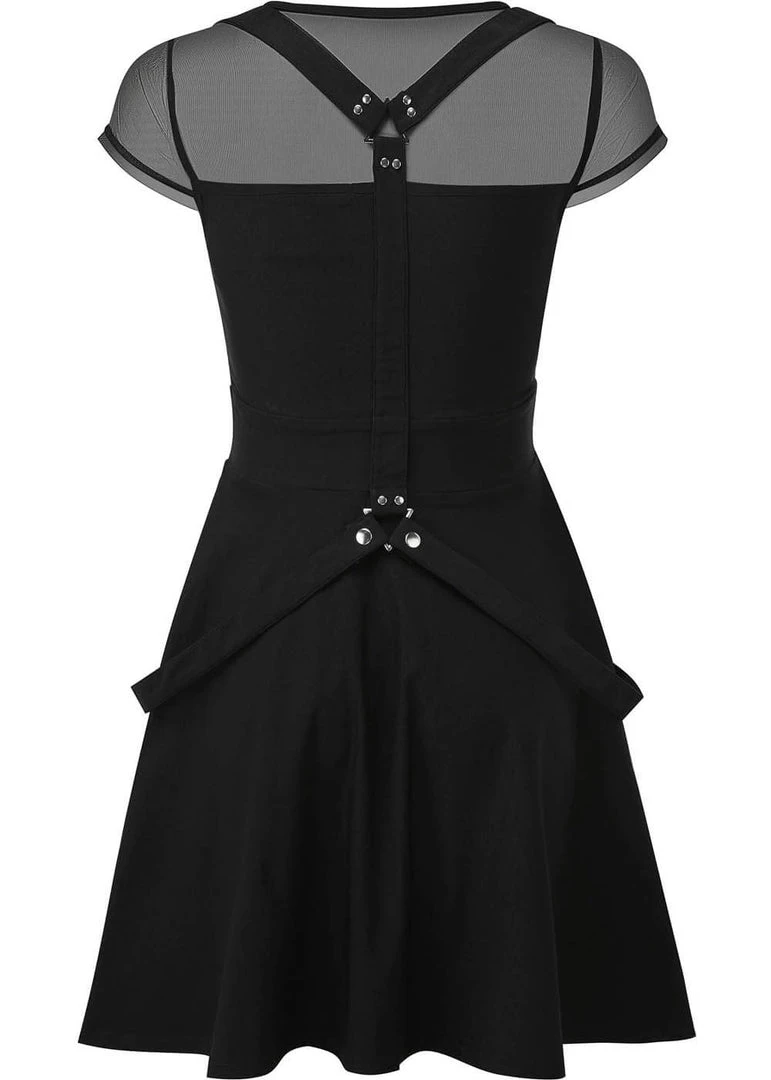 New In Killstar Kounter Kulture Skater Dress Black