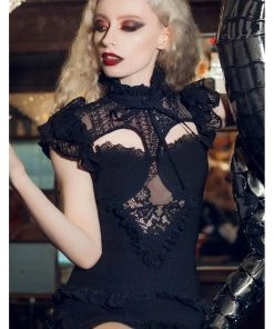 New In Killstar Avalyn 40's Top Zwart