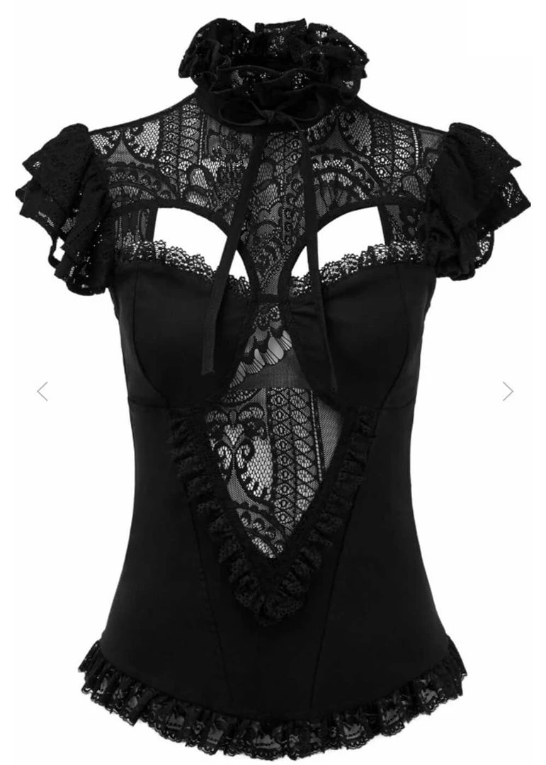 New In Killstar Avalyn 40's Top Zwart