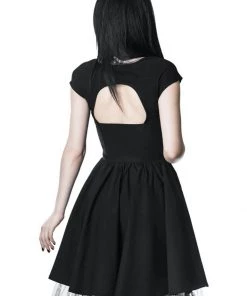 New In Killstar Good Ghoul 80's Party Dress Black