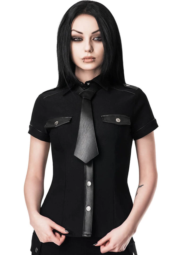 New In Killstar Squadron 80's Blouse Black
