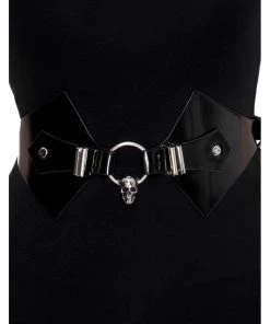 New In Killstar Grave O-Ring Skull Belt Black