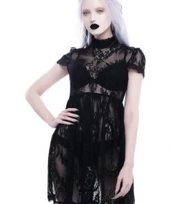 Killstar Temperance Lace Babydoll Dress Black New In