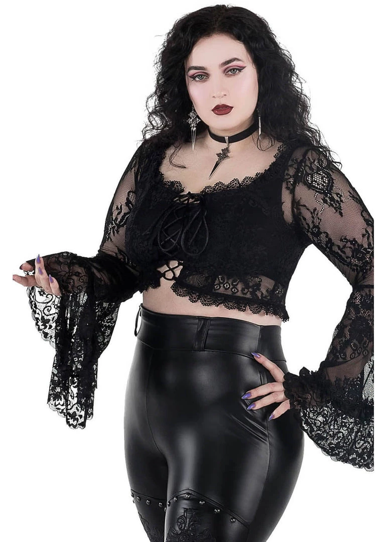 Killstar Verena Lace Maiden Top Black New In