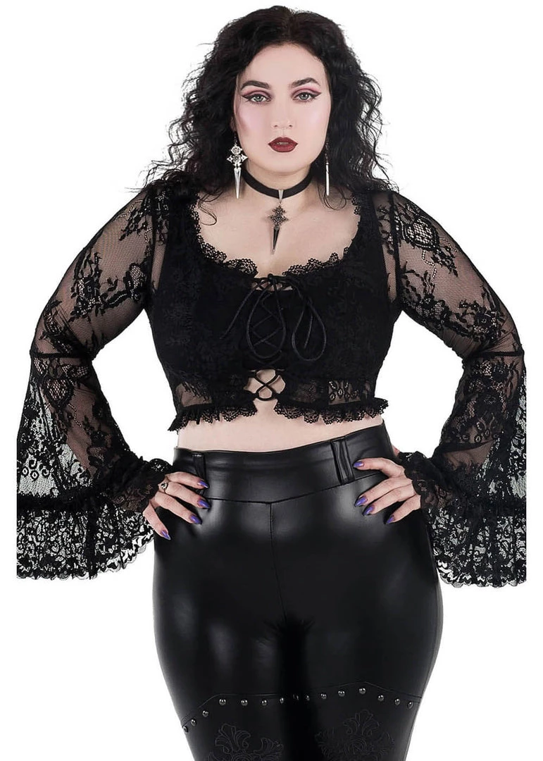 Killstar Verena Lace Maiden Top Black New In