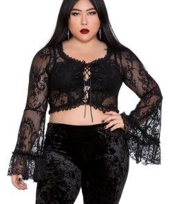 Killstar Verena Lace Maiden Top Black New In