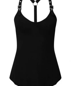 Killstar Danika Straps 80's Top Zwart