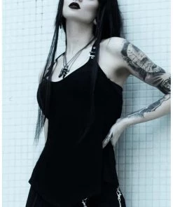 Killstar Danika Straps 80's Top Zwart