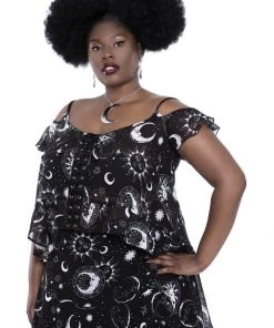 New In Killstar Astral Light 70's Top Black