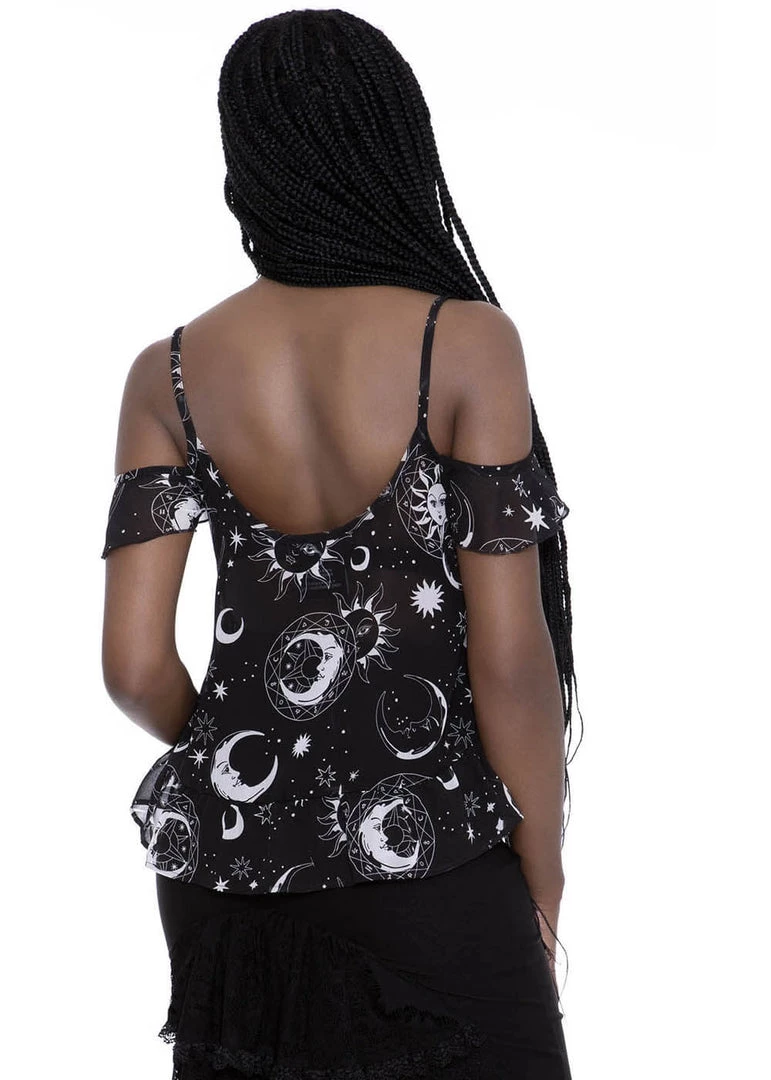 New In Killstar Astral Light 70's Top Black