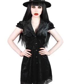 New In Killstar Marceline Velvet 60's Dress Black