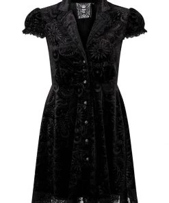 New In Killstar Marceline Velvet 60's Dress Black