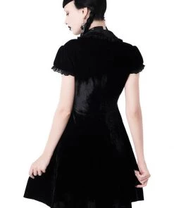 Killstar Maribella Velvet 60's Dress Black New In