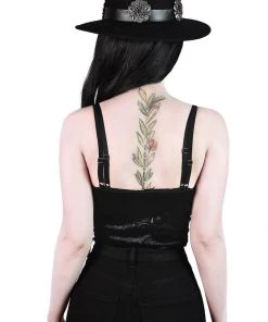 Killstar Melania Velvet Top Black New In